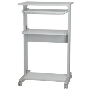 RS PRO Standing Computer Desk with Wheeled Mobility and Slide-Out Keyboard Shelf 1100mm x 680mm x 540mm 144-5960
