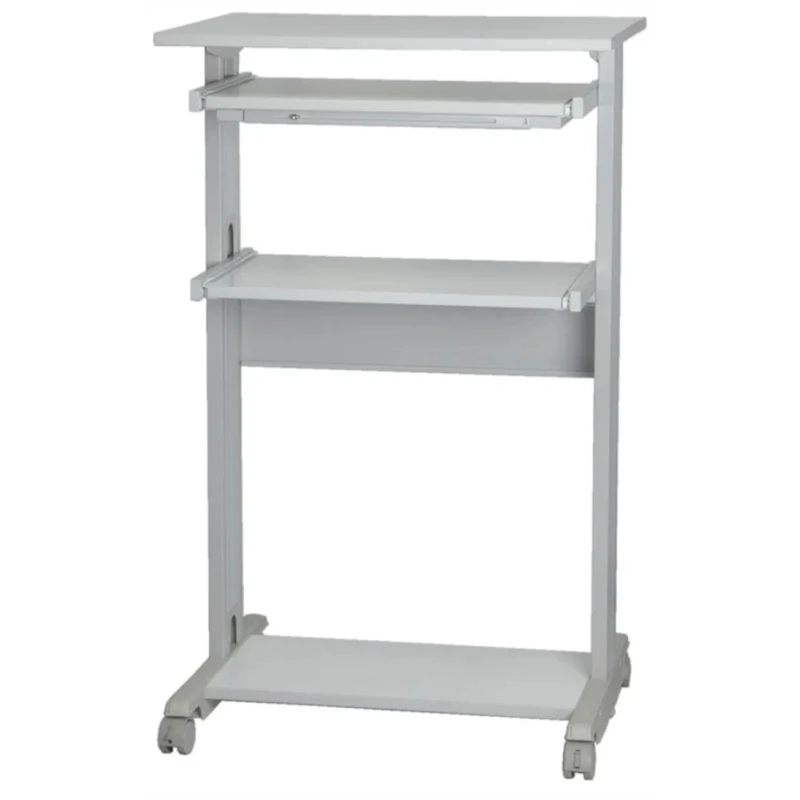 RS PRO Standing Computer Desk with Wheeled Mobility and Slide-Out Keyboard Shelf 1100mm x 680mm x 540mm 144-5960