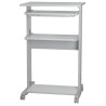 RS PRO Standing Computer Desk with Wheeled Mobility and Slide-Out Keyboard Shelf 1100mm x 680mm x 540mm 144-5960