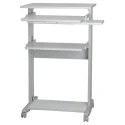 RS PRO Standing Computer Desk with Wheeled Mobility and Slide-Out Keyboard Shelf 1100mm x 680mm x 540mm 144-5960