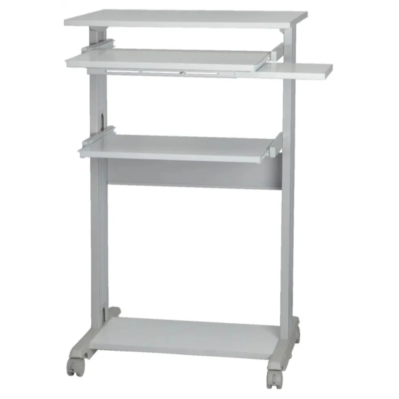 RS PRO Standing Computer Desk with Wheeled Mobility and Slide-Out Keyboard Shelf 1100mm x 680mm x 540mm 144-5960