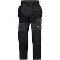 Snickers Men's Black Ripstop Flexiwork Work Trouser with Knee Pad Pocket Size L Waist 35 to 36in Leg 35in 69020404152