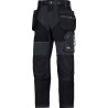 Snickers Men's Black Ripstop Work Trouser, 76 cm Waist, 32in Leg Length, Knee Pad Pocket, Series 6902 Flexiwork 69020404046