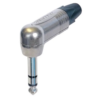 Neutrik 6.35 mm Cable Male Stereo Jack Connector 3 Ways Right Angle Nickel Plated Brass Contacts NP3RX