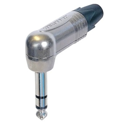 Neutrik 6.35 mm Cable Male Stereo Jack Connector 3 Ways Right Angle Nickel Plated Brass Contacts NP3RX