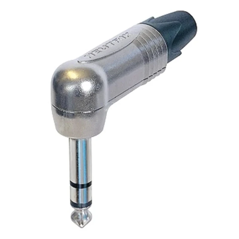Neutrik 6.35 mm Cable Male Stereo Jack Connector 3 Ways Right Angle Nickel Plated Brass Contacts NP3RX
