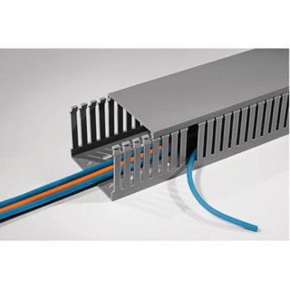 HellermannTyton Cable Trunking Open Slot W37.5 mm x D37.5 mm x L2 m Polyvinyl Chloride 185-43737 HTWD-PD-37.5X37.5-PVC-GY