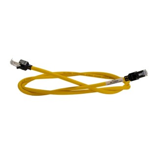 Omron Cat6a Shielded Screened Low Smoke Zero Halogen Ethernet Cable 4 Core Yellow 1.5 m XS6W-6LSZH8SS150CM-Y