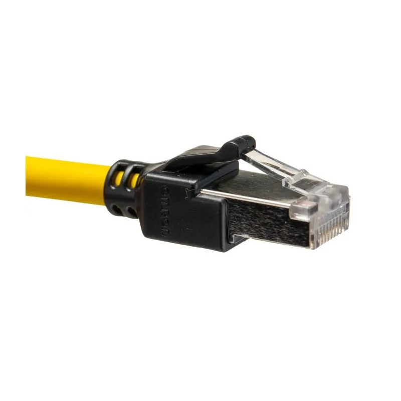 Omron Cat6a Shielded Screened Low Smoke Zero Halogen Ethernet Cable 4 Core Yellow 1.5 m XS6W-6LSZH8SS150CM-Y