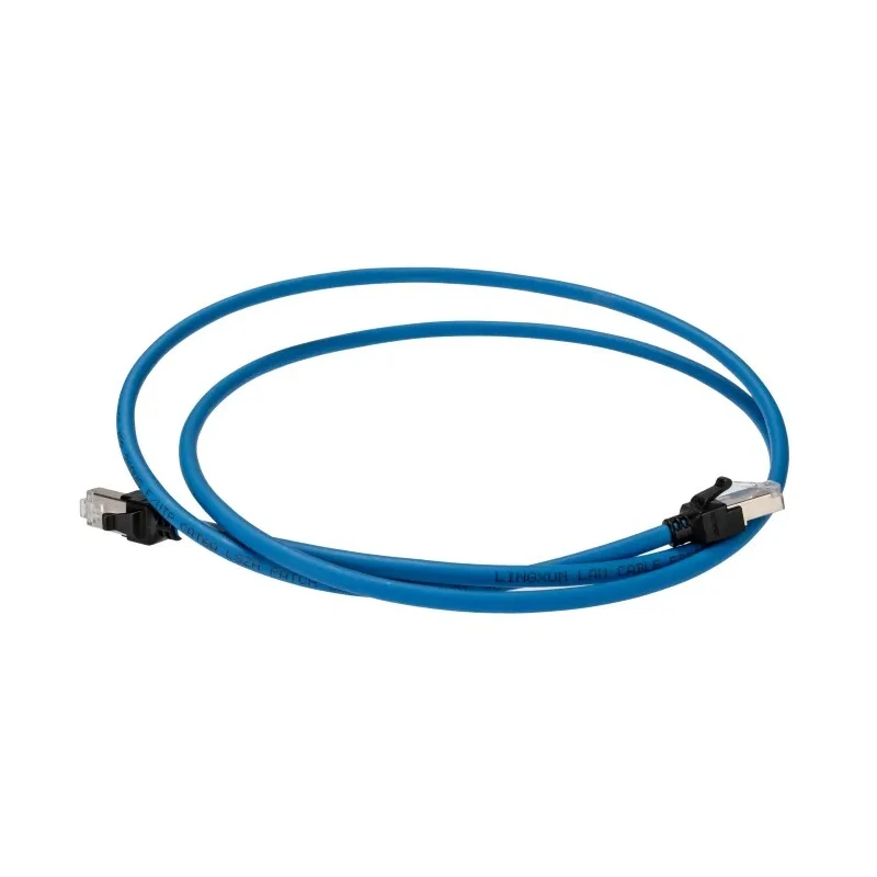 Omron Cat6a Shielded Screened Ethernet Cable 8 Core Blue 1.5m LSZH XS6W-6LSZH8SS150CM-B