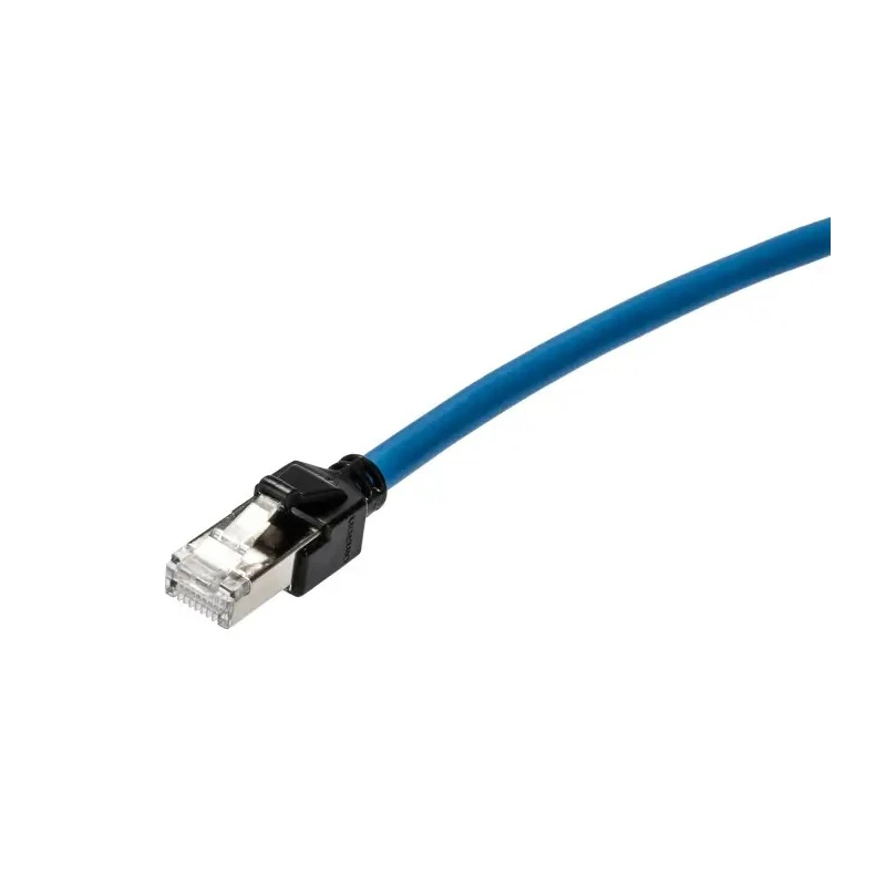 Omron Cat6a Shielded Screened Ethernet Cable 8 Core Blue 1.5m LSZH XS6W-6LSZH8SS150CM-B