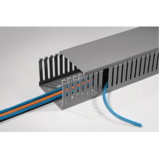 HellermannTyton Cable Trunking Open Slot W37.5 mm x D75 mm x L2 m Polyvinyl Chloride HTWD-PD 185-43775 HTWD-PD-37.5X75-PVC-GY