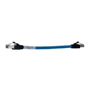 Omron Cat6a Shielded Screened Low Smoke Zero Halogen Ethernet Cable 8 Core Blue 200 mm XS6W-6LSZH8SS20CM-B