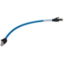 Omron Cat6a Shielded Screened Ethernet Cable Blue 300 mm Low Smoke Zero Halogen XS6W-6LSZH8SS30CM-B
