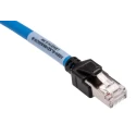 Omron Cat6a Shielded Screened Ethernet Cable Blue 300 mm Low Smoke Zero Halogen XS6W-6LSZH8SS30CM-B