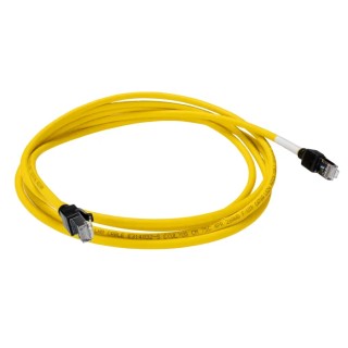 Omron Cat6a Shielded Screened Ethernet Cable, Yellow Jacket, 3 m, Low Smoke Zero Halogen XS6W-6LSZH8SS300CM-Y