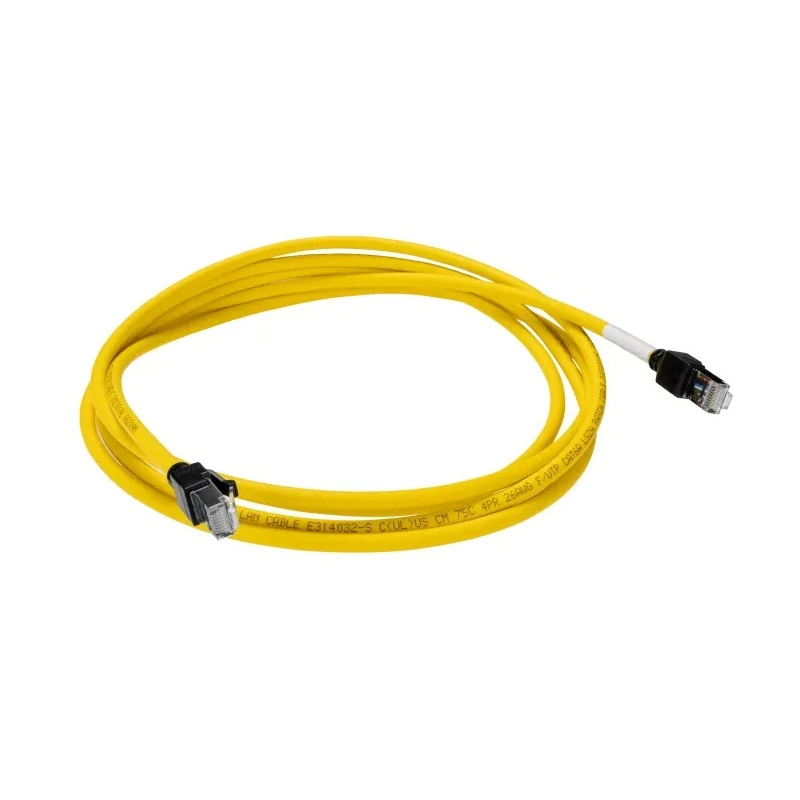 Omron Cat6a Shielded Screened Ethernet Cable, Yellow Jacket, 3 m, Low Smoke Zero Halogen XS6W-6LSZH8SS300CM-Y