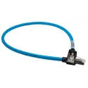 Omron Cat6a Shielded Screened Low Smoke Zero Halogen Ethernet Cable 4 Core Blue 0.5 m XS6W-6LSZH8SS50CM-B