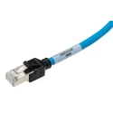 Omron Cat6a Shielded Screened Low Smoke Zero Halogen Ethernet Cable 4 Core Blue 0.5 m XS6W-6LSZH8SS50CM-B