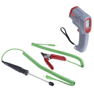 RS PRO Infrared Thermometer Kit 1350°C Max Temperature ±0.1 Reading +1°C % Accuracy Fahrenheit °C F RS1327K