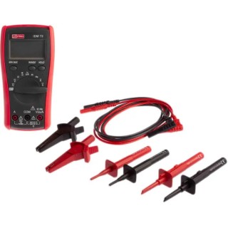 RS PRO Handheld Digital Multimeter True RMS, 10 A AC/DC, 1 kV DC, 600 V AC IDM72
