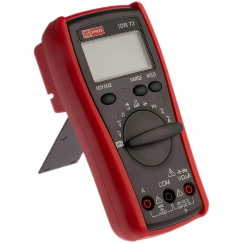 RS PRO Handheld Digital Multimeter True RMS, 10 A AC/DC, 1 kV DC, 600 V AC IDM72