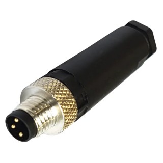 Bulgin Circular Connector In-Line M8, 4 Contacts, Plug, Male, IP67, Buccaneer M8 Series PXPPAM08FIM04AST