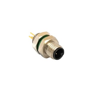Bulgin Circular Connector 4 Contacts Front Mount M5 Plug Male IP67 Buccaneer M5 Series PXMBNI05FPM04APC