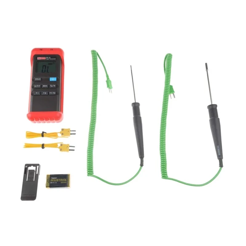 RS PRO K Probe Wired Digital Thermometer 2 Input(s) 1300 °C Max ±0.2 Reading +1°C % Accuracy RS52
