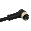 Bulgin Sensor Actuator Cable M8 Series 3-Contact Right Angle Female to Male/Female Unterminated 1m PXPPVC08RAF03ACL010PVC