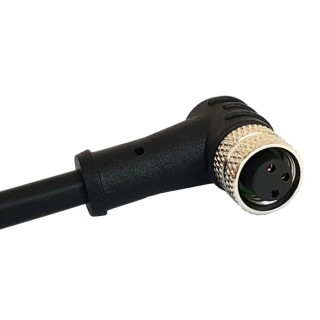 Bulgin Sensor Actuator Cable M8 Series 3-Contact Right Angle Female to Male/Female Unterminated 1m PXPPVC08RAF03ACL010PVC