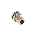 Bulgin Buccaneer M5 Series Circular Connector 3 Contacts Rear Mount Socket Female Nickel Housing IP67 Rated 