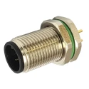 Bulgin Circular Connector 4 Contacts Rear M12 Socket Male IP67 Buccaneer M12 Series PXMBNI12RPM04APCM12