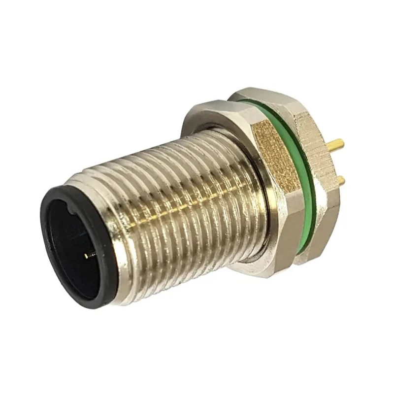 Bulgin Circular Connector 4 Contacts Rear M12 Socket Male IP67 Buccaneer M12 Series PXMBNI12RPM04APCM12