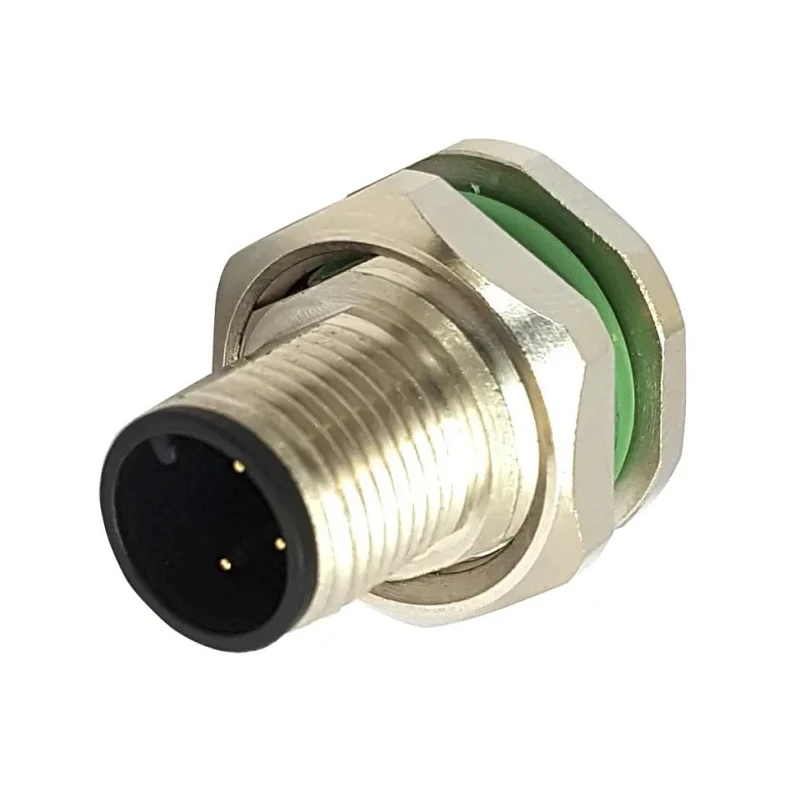 Bulgin Industrial Circular Connector 12 Contacts Rear Mount M12 Socket Male IP67 Buccaneer M12 Series PXMBNI12RPM12APCM16