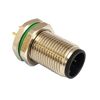 Bulgin Circular Connector, 5 Contacts, Rear Mount, M12 Size, Socket Male, IP67 Rated, Buccaneer M12 PXMBNI12RPM05APCM12
