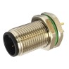 Bulgin Industrial Circular Connector, 8 Contacts, Rear Mount, M12 Socket Male, Threaded Coupling, Nickel PXMBNI12RPM08APCM12