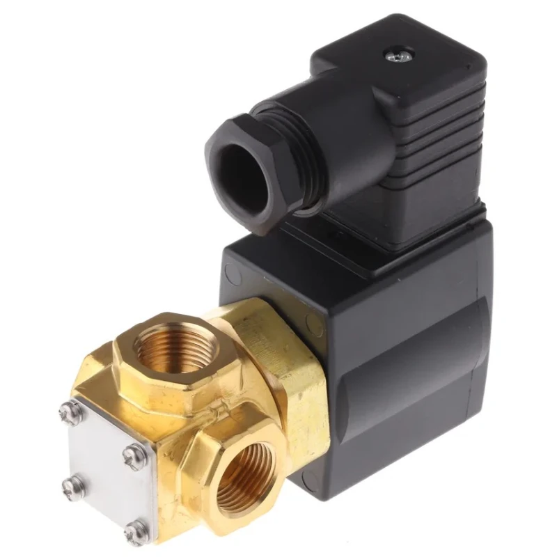SMC 3 Port Common Solenoid Valve, Brass Body, 24V DC, 1/4 in G Inlet, VX3334A-03F-5D1