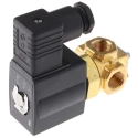 SMC 3 Port Common Solenoid Valve, Brass Body, 24V DC, 1/4 in G Inlet, VX3334A-03F-5D1