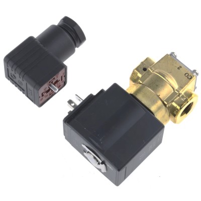 SMC Solenoid Valve, 3 Port, Common, 24V DC, 1/4 in G Brass Body VX3224-02F-5D1
