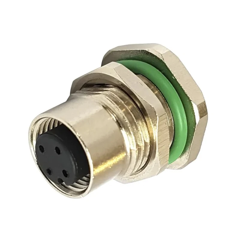 Bulgin Buccaneer M12 Series Circular Connector, 4 Contacts, Rear Mount, Socket Female, IP67, 250V, 4A 
