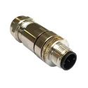 Bulgin Circular Connector 5 Contacts Panel Mount M12 Plug Male IP67 Buccaneer M12 Series PXMBNI12FIM05BSCPG9