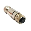 Bulgin Circular Connector 12 Contacts Panel Mount Socket Female IP67 Nickel Buccaneer M12 Series PXMBNI12FBF12ASCPG7