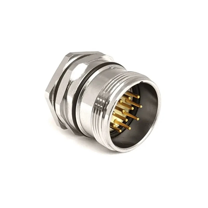 Bulgin Circular Connector, 19 Contacts, Front Mount, M23 Connector, Male Plug, IP67 Rated, Buccaneer M23 PXMBNI23FPM19ASC