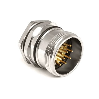 Bulgin Circular Connector 12 Contacts Front M23 Plug Male IP67 Buccaneer M23 Series PXMBNI23FPM12ASC