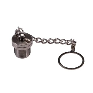 Bulgin M12 Male Dust Cap Shell Size M12 IP67 Rated Brass Nickel Finish 
