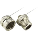 Bulgin M12 Female Dust Cap Shell Size M12 IP67 Rated Nickel Finish Brass PXMBNI12CAF