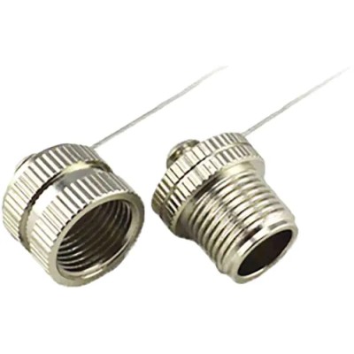 Bulgin M12 Female Dust Cap Shell Size M12 IP67 Rated Nickel Finish Brass PXMBNI12CAF