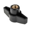 RS PRO Black Thermoplastic Wing Clamping Knob M10 Threaded Through Hole 169-373