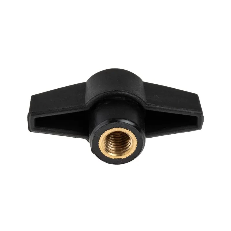 RS PRO Black Thermoplastic Wing Clamping Knob M10 Threaded Through Hole 169-373